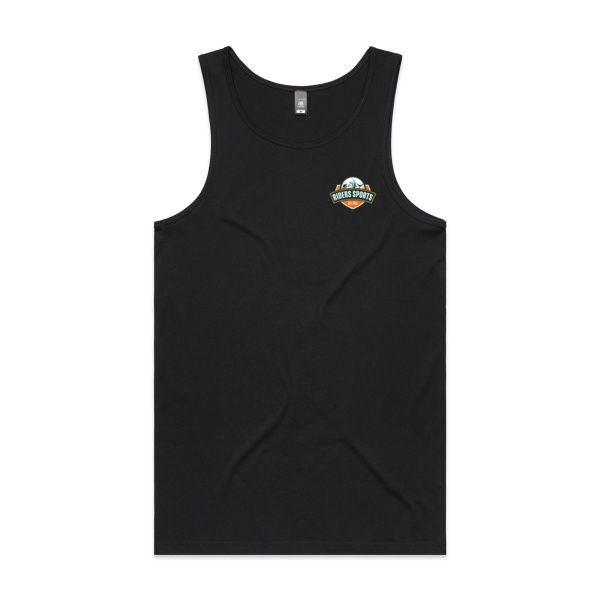 RIDERS SPORTS MENS LOW DOWN SINGLET (BLACK)