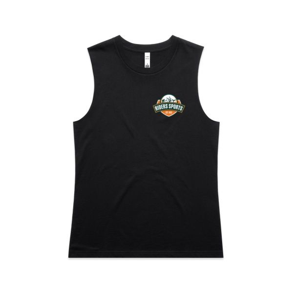 RIDERS SPORTS WOMENS MAPLE SINGLET (BLACK)