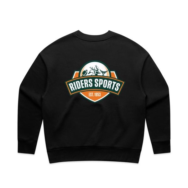 RIDERS SPORTS WOMENS RELAX CREW (BLACK)