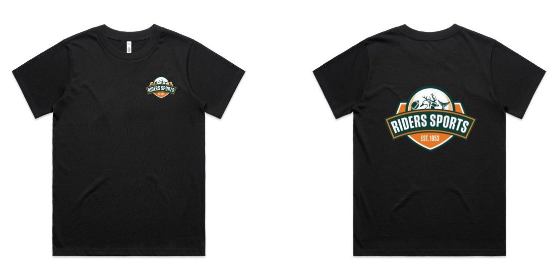 RIDERS SPORTS WOMENS CLASSIC TEE (BLACK)