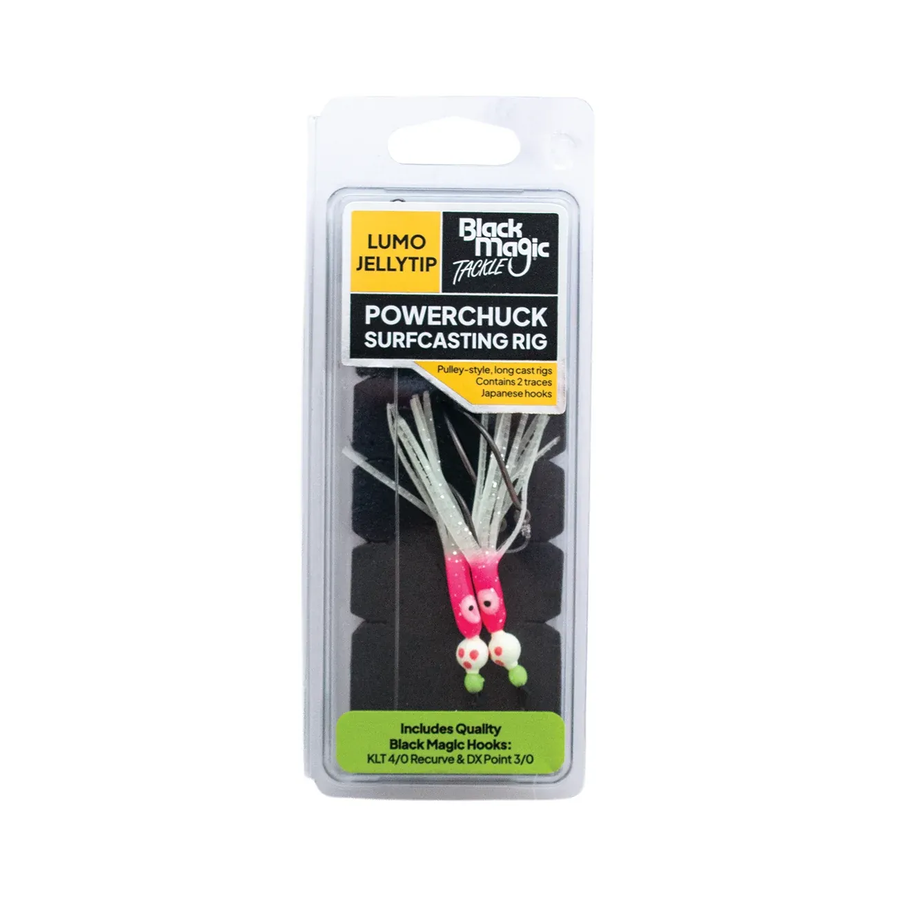 BLACK MAGIC POWERCHUCK SURFCASTING RIG, COLOUR: LUMO JELLY TIP