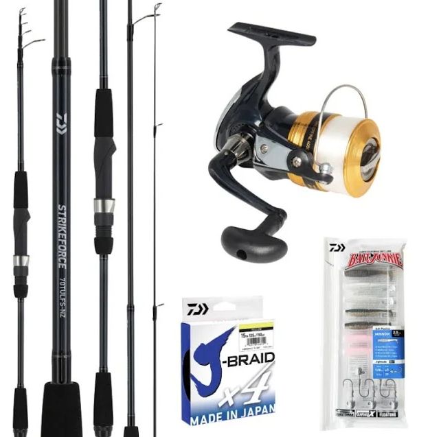 DAIWA CROSSFIRE LT 2000 / STRIKEFORCE II 70TULFS  SOFTBAIT COMBO