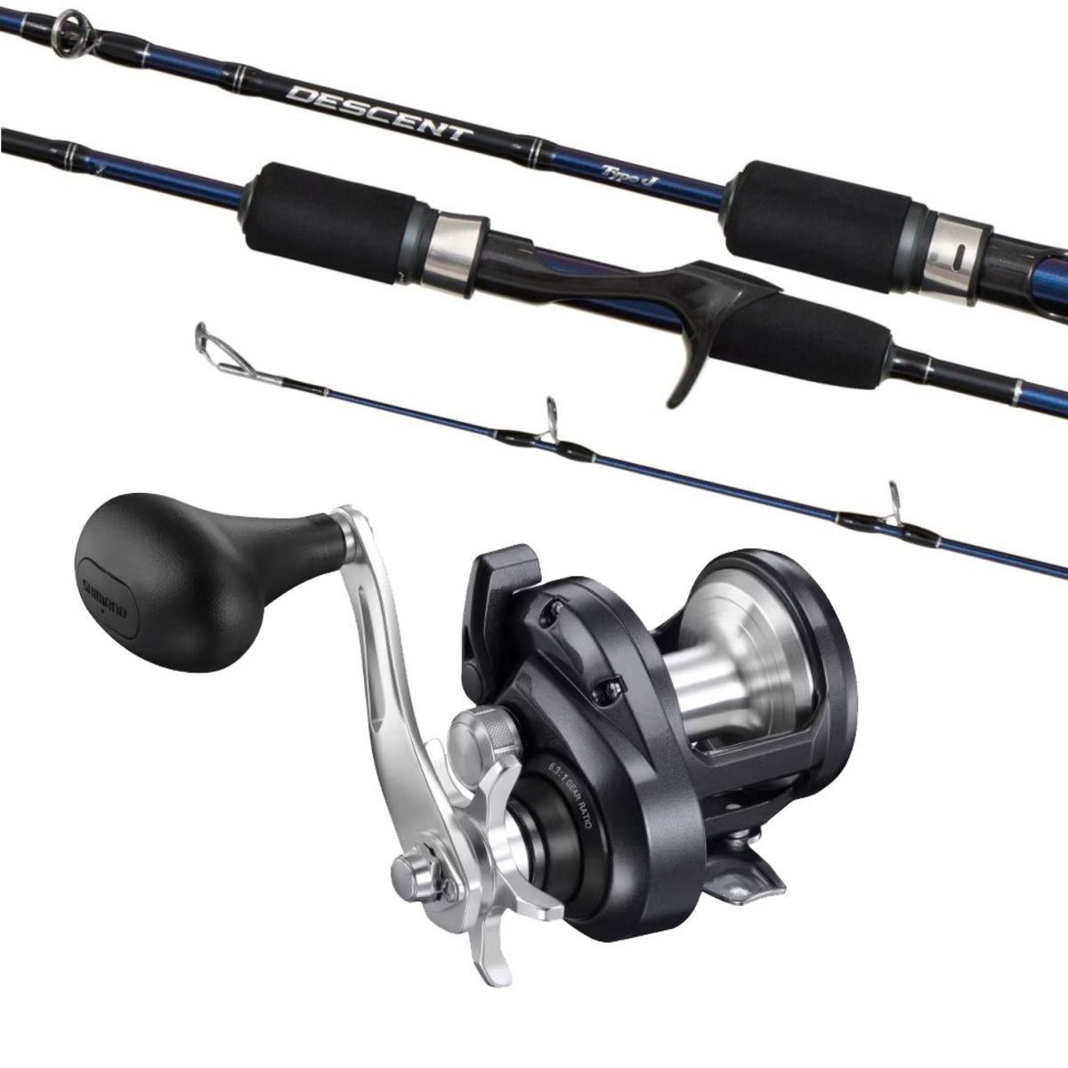 SHIMANO TORIUM 1500HGA / DESCENT TYPE J 5'8" PE3 JIG COMBO