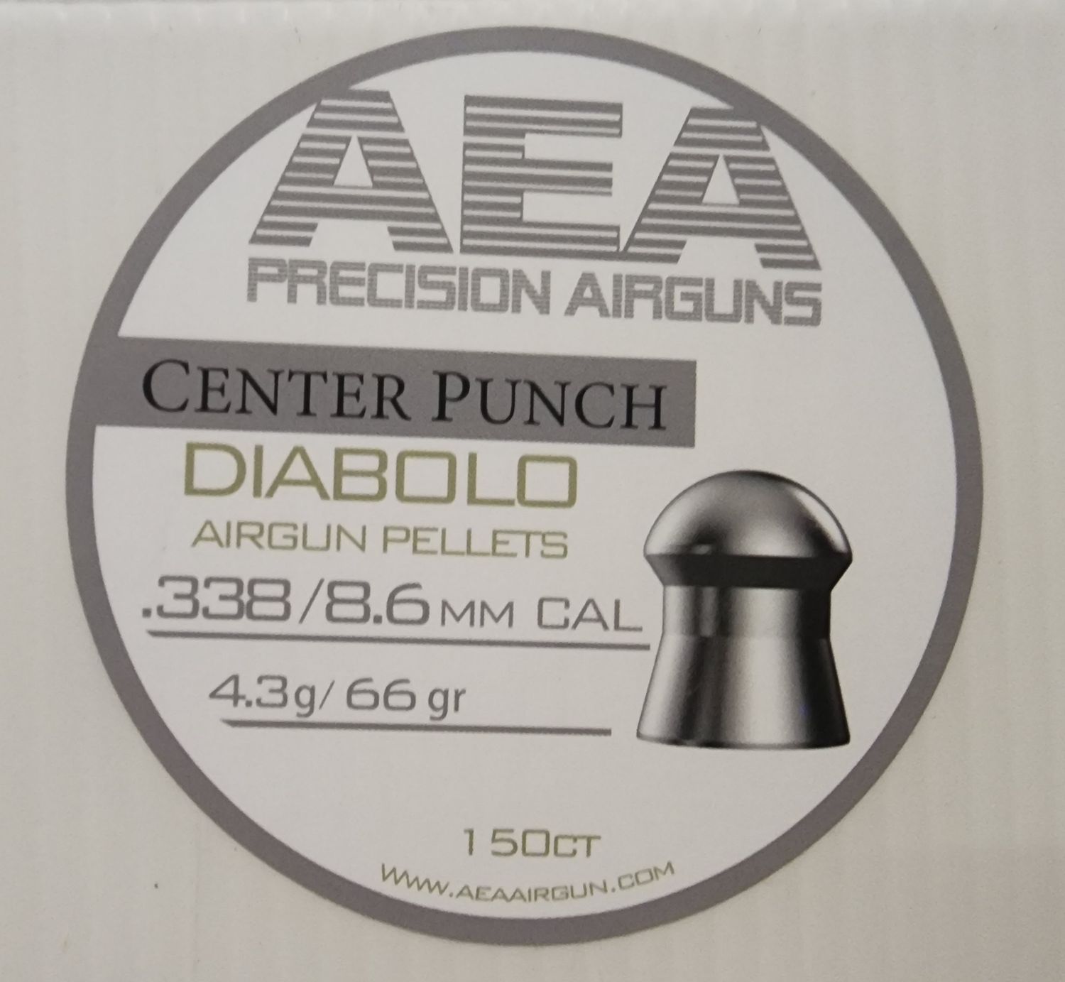 AEA CENTER PUNCH PELLETS .338CAL, 66g