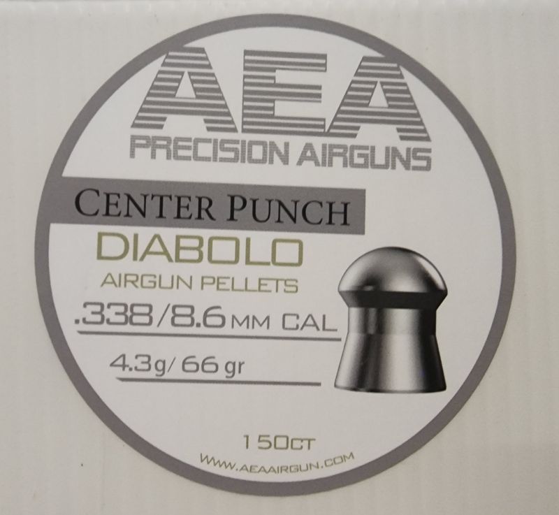 AEA CENTER PUNCH PELLETS .338CAL, 66g