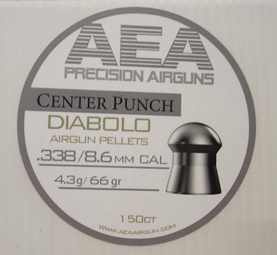 AEA CENTER PUNCH PELLETS .338CAL, 66g