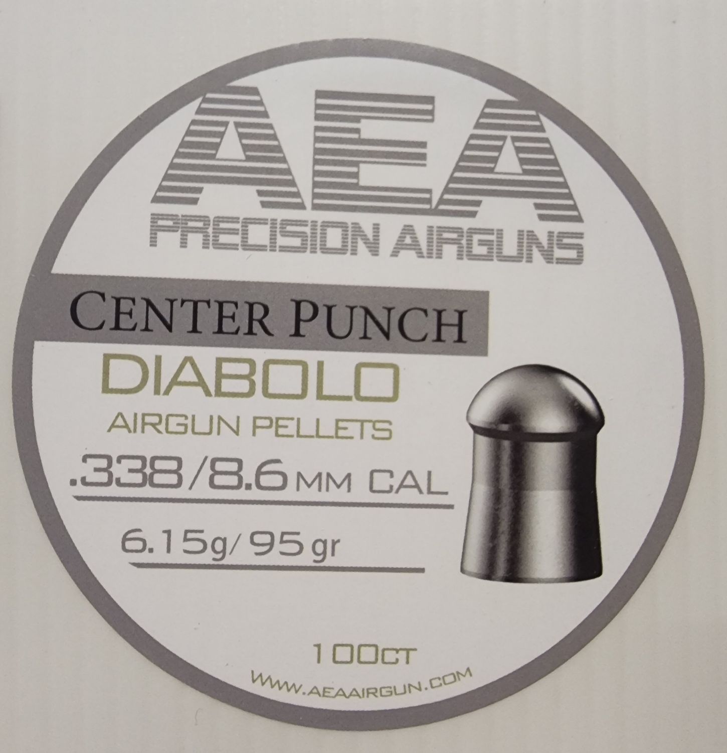 AEA CENTER PUNCH PELLETS .338CAL, 95g