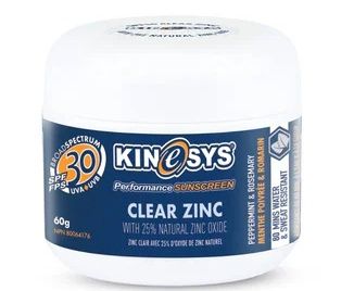 KineSYS SPF30 clear zinc cream