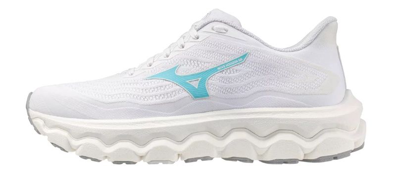 W WAVE HORIZON 8  Wide, COLOR: White/Tanager Turquoise, Size: 7