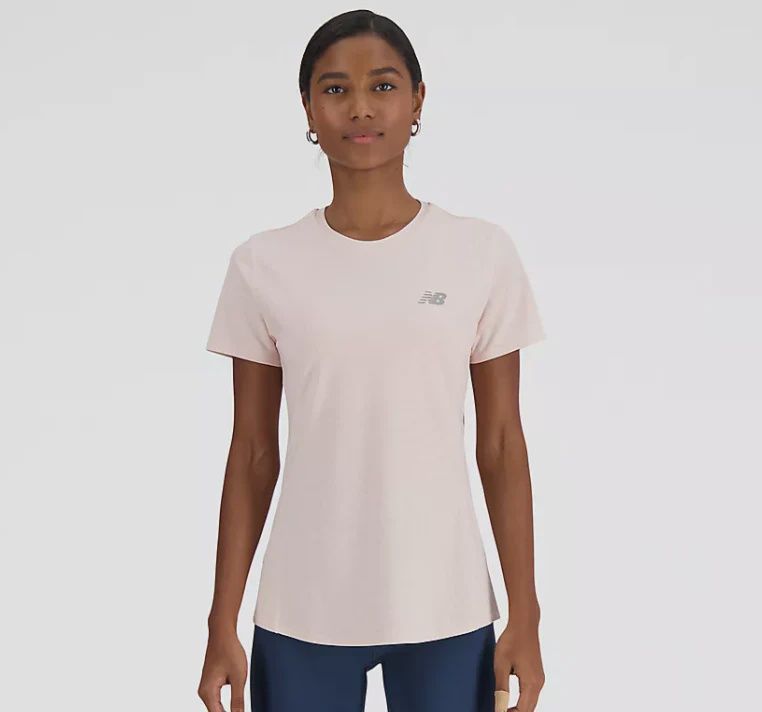 NB Jacquard Slim T Shirt, COLOR: Quartz, Size: XS