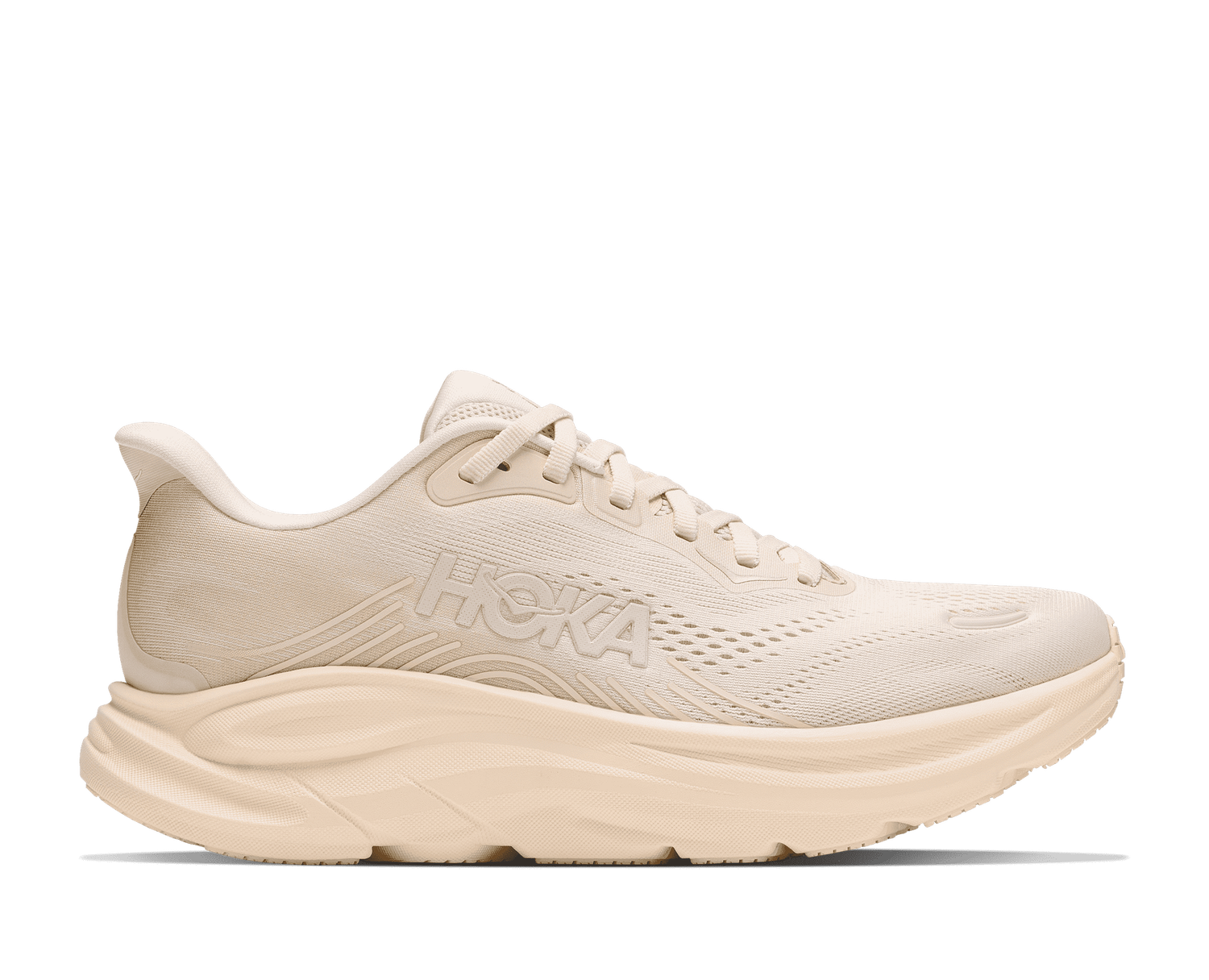 W Hoka Clifton 11, COLOR: ALABASTER / OAT MILK, Size: 6, Width: B