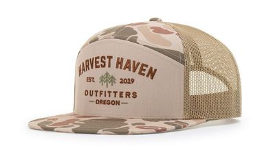 168P Printed 7 Panel Trucker Hat - Richardson (6 Colors)
