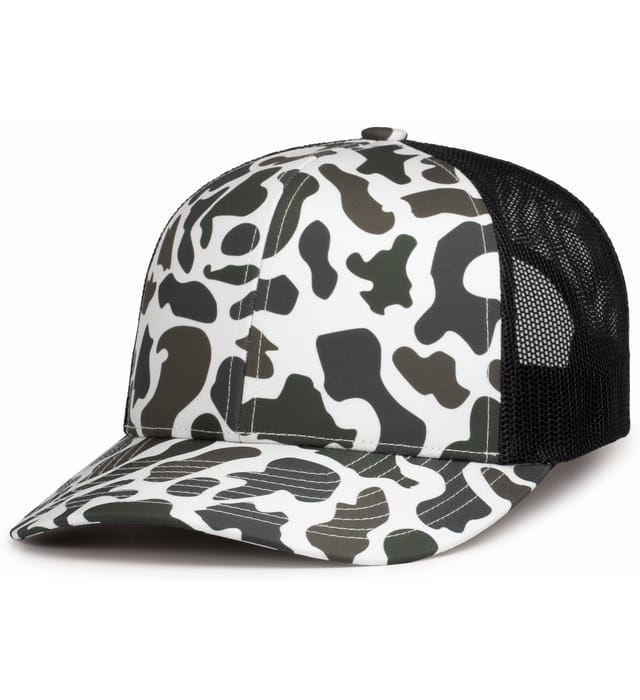 P686 Weekender Duck Camo Trucker Snapback Cap - Pacific Headwear (12 Colors)
