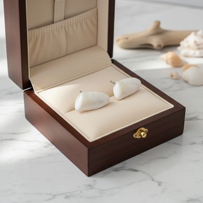 Coquina Clam Stud Earrings