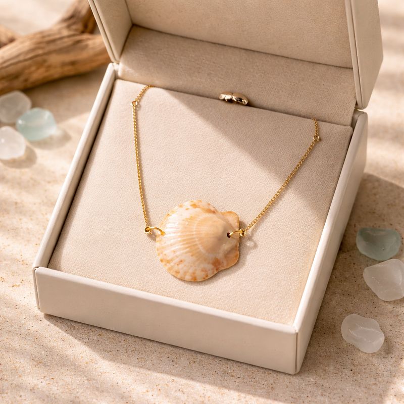 Calico Scallop on Adjustable Chain