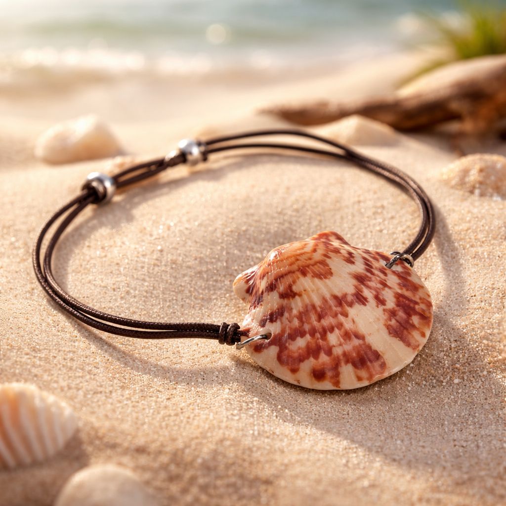 Calico Scallop Adjustable Bracelet
