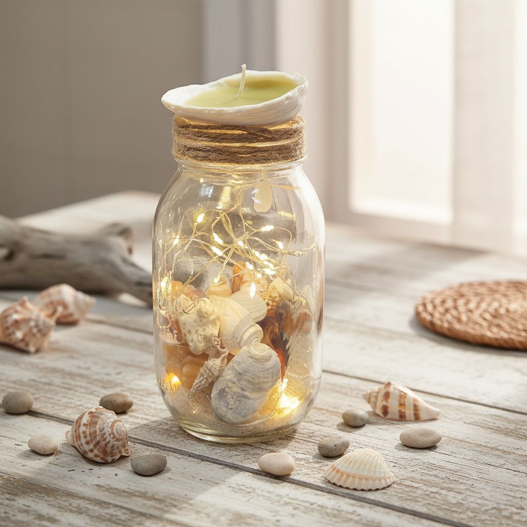 Mason Jar Shell Candle DIY Kit