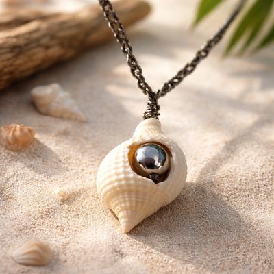 Albino Nutmeg with Faux Black Pearl