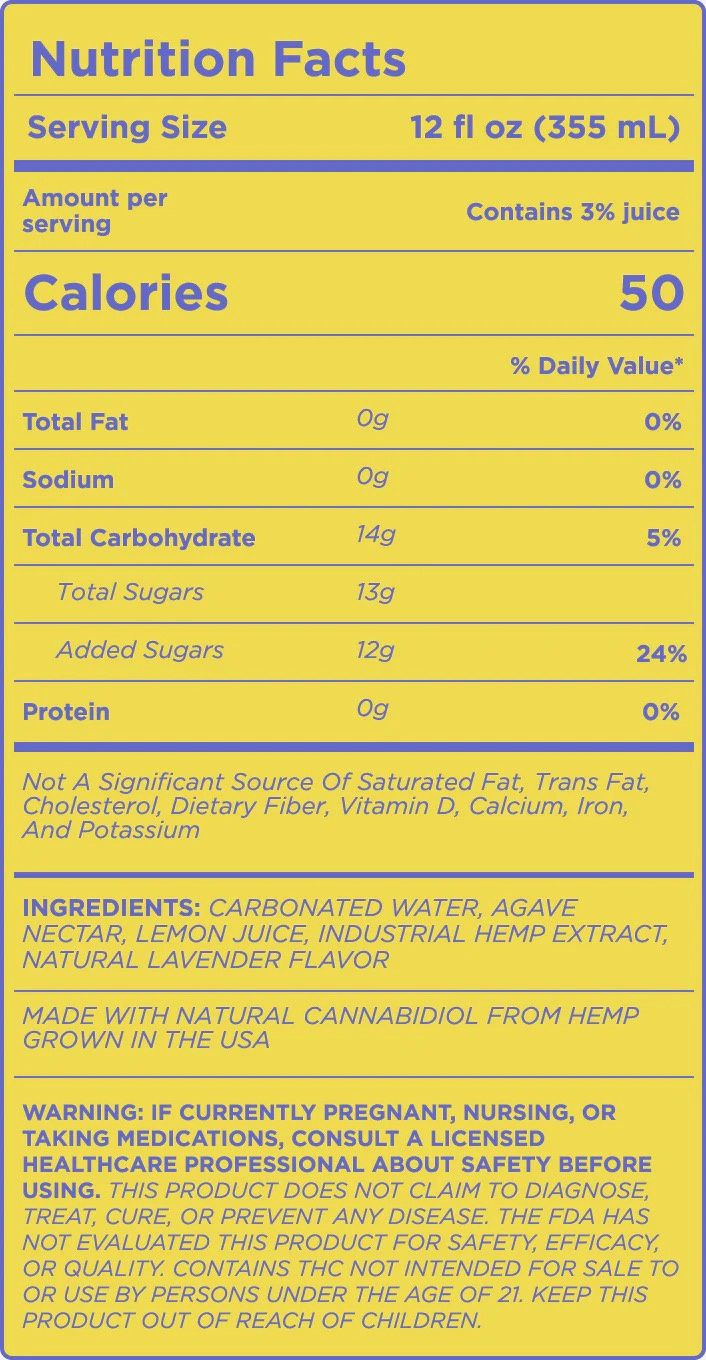 CANN Tonic  Lemon Lavender Hi-Boy (5mg THC-Infused) 4 Pack