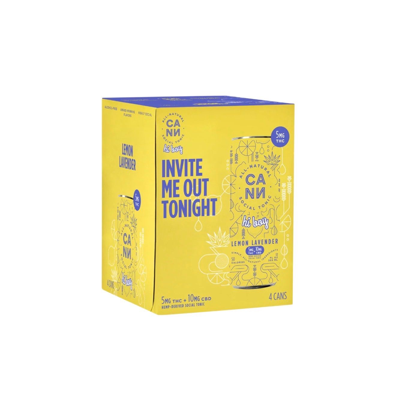 CANN Tonic Lemon Lavender Hi-Boy (5mg THC-Infused) 4 Pack CANN Tonic Lemon Lavender Hi-Boy (5mg THC-Infused) 4 Pack