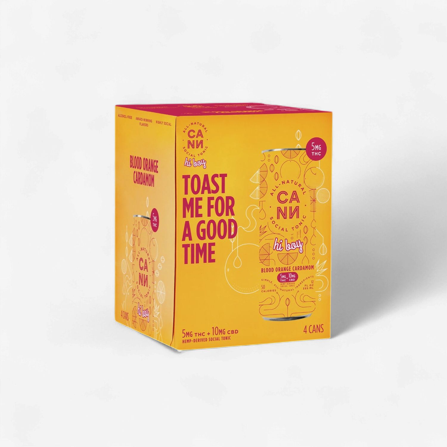 CANN Tonic BloodOrange Cardamom (5mg THC infused) 4 Pack CANN Tonic BloodOrange Cardamom (5mg THC infused) 4 Pack