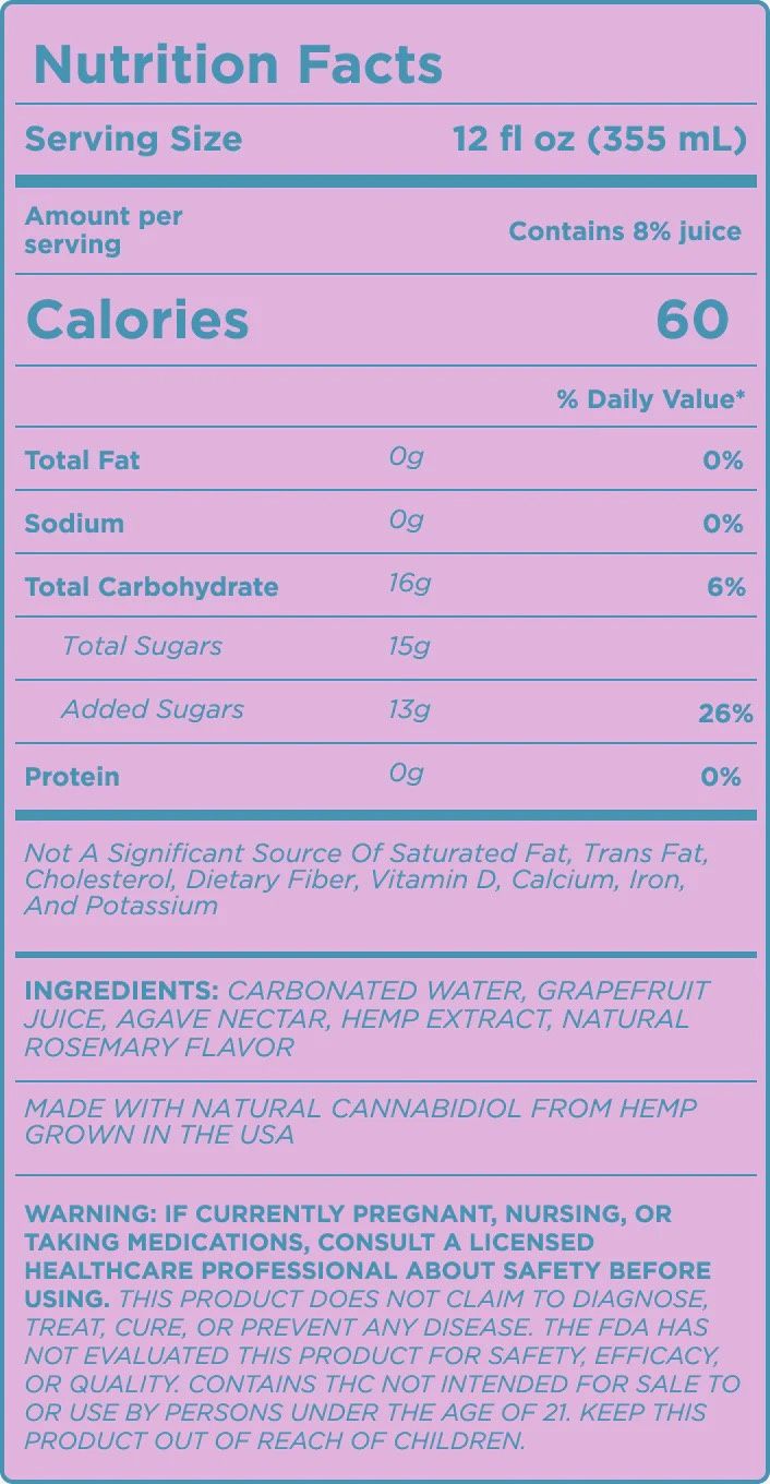 CANN Tonic Grapefruit Rosemary (5mg THC Infused) 4 Pack