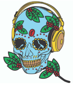 Mexico Chiapas Blue Skull