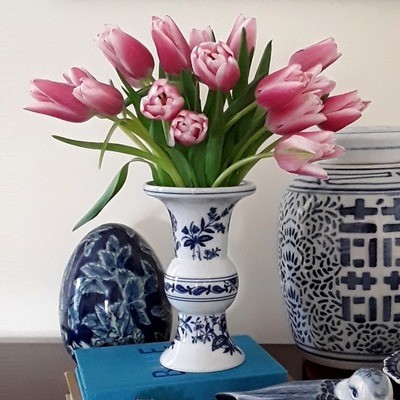 Vista Alegre Blue and White "Margão" Porcelain Vase