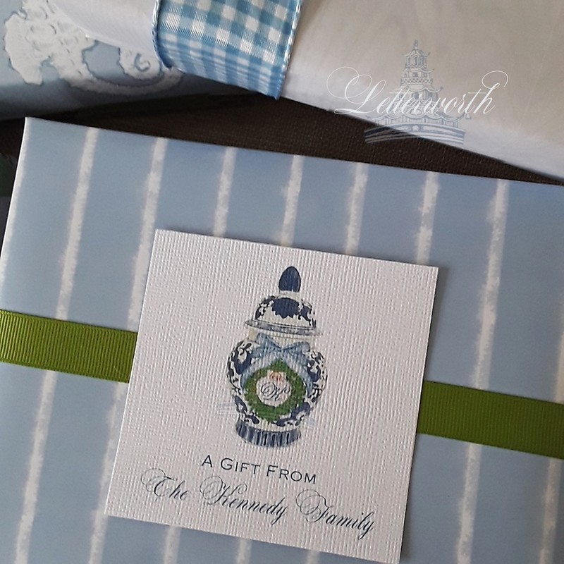 Faded Blue Chambray Stripe Gift Wrapping Paper by Letterworth