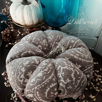 Handmade Stone Jacquard Paisley Fabric Pumpkin by Letterworth