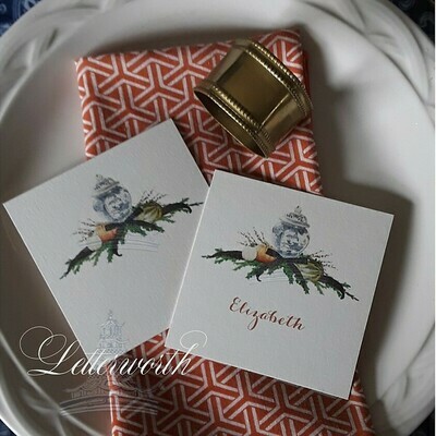 Chinoiserie Watercolor Thanksgiving Harvest Jar Place Cards by Letterworth (Set of 12)