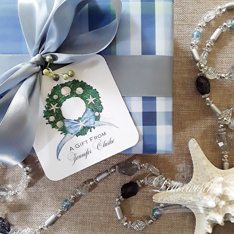 Seaside Blue Plaid Gift Wrapping Paper by Letterworth