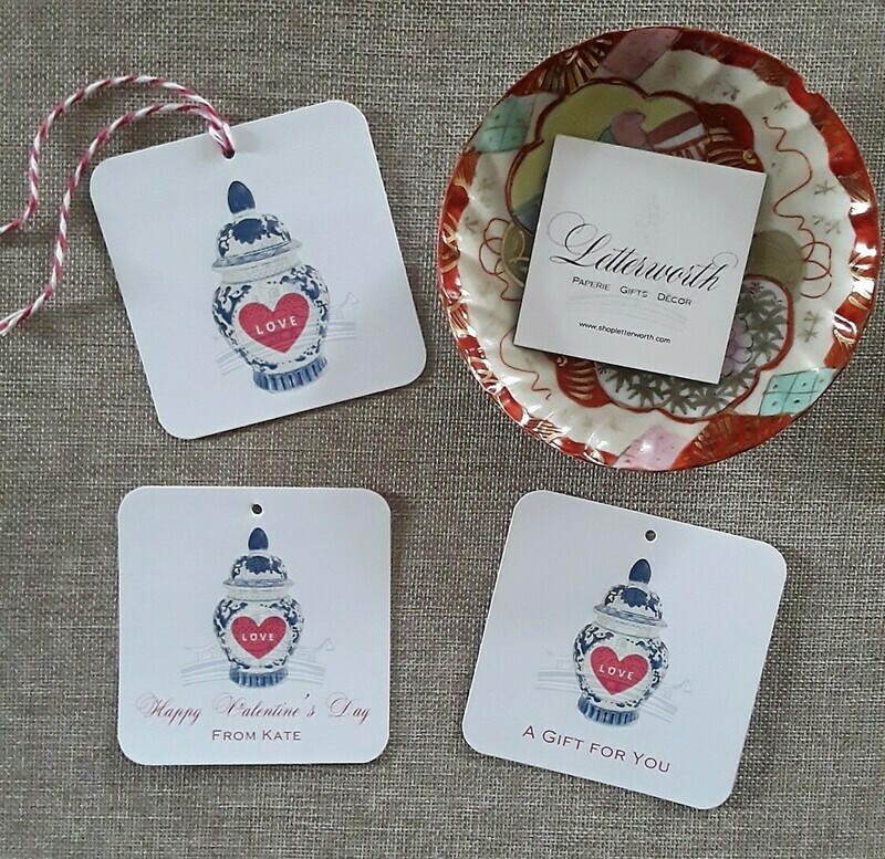 Signature Ginger Jar Valentine&#39;s Day Gift Tags by Letterworth (Set of 12)