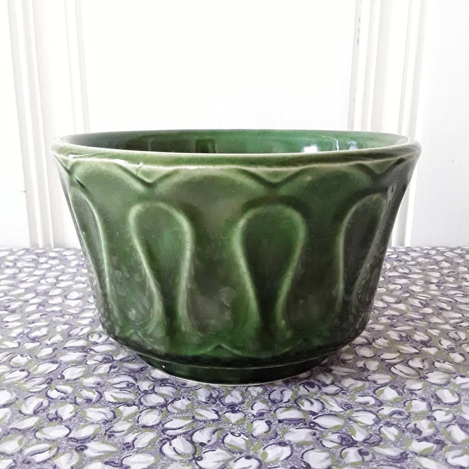 Vintage McCoy Floraline Green Ceramic Planter