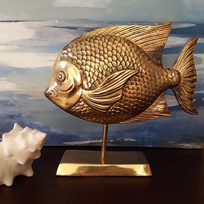 Vintage Brass Fish Figurine