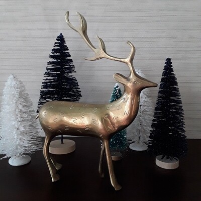 Vintage Brass Deer Figurine