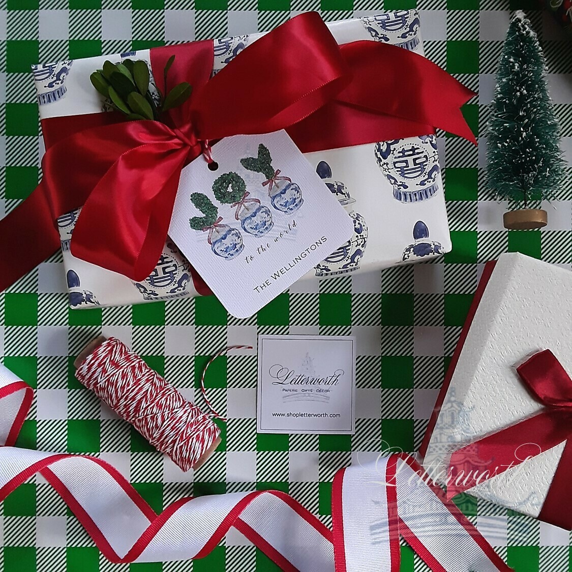 Topiary Joy Holiday Watercolor Gift Tags by Letterworth (Set of 12)