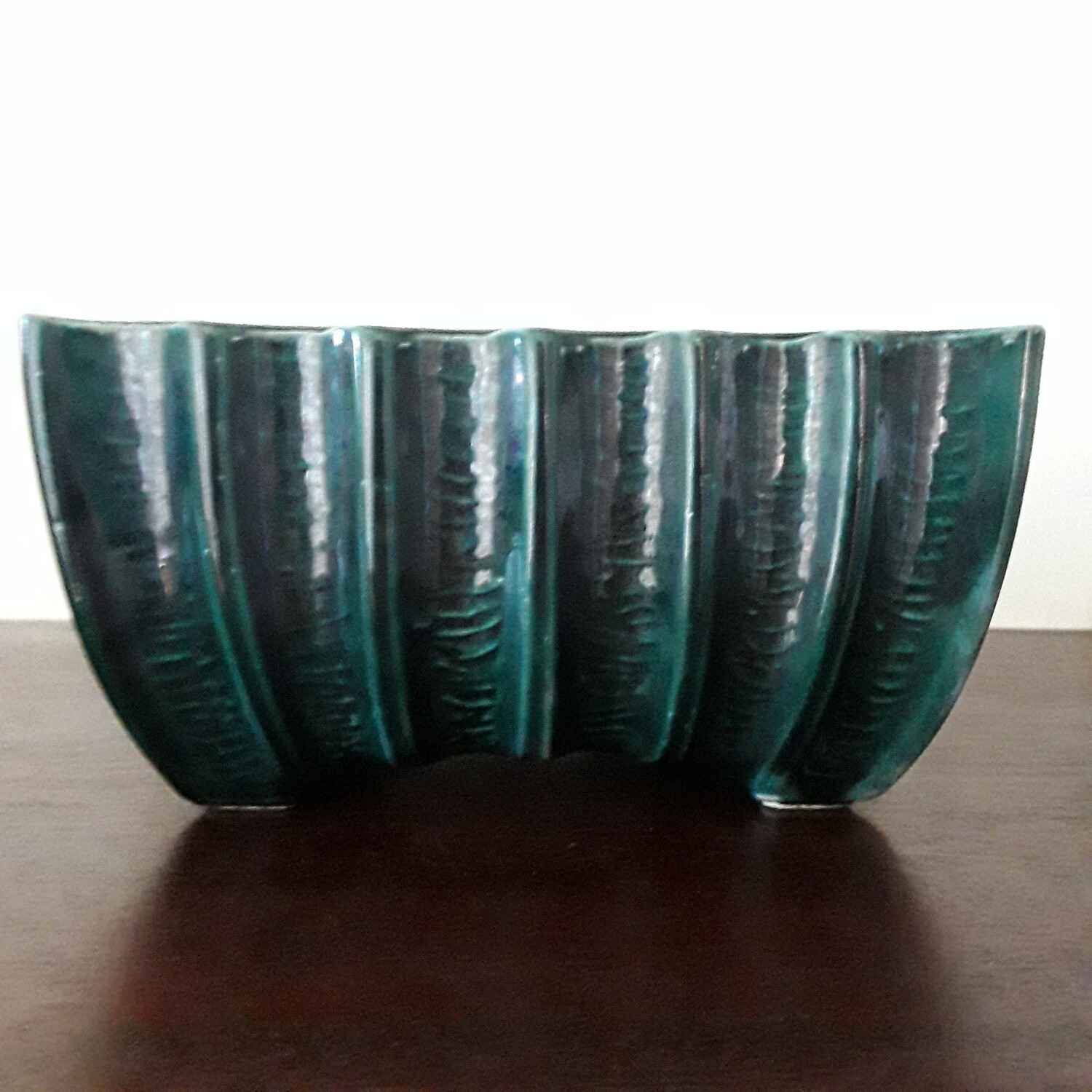 Vintage Green Cookson Pottery Glazed Ceramic Planter
