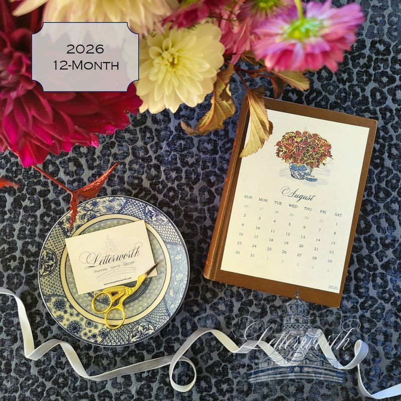 2026 Letterworth 12-Month Watercolor Desk Calendar