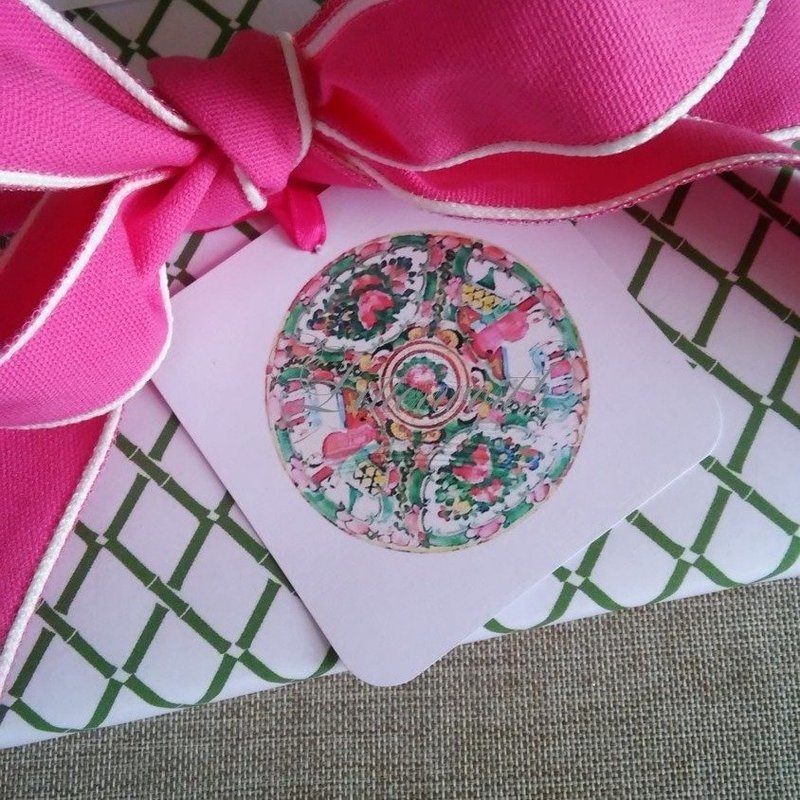 Palm Beach Green Bamboo Trellis Gift Wrapping Paper by Letterworth