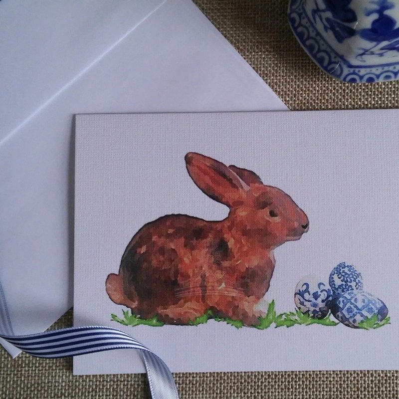 Chinoiserie Rabbit Easter/Spring Note Cards by Letterworth (Set of 8)