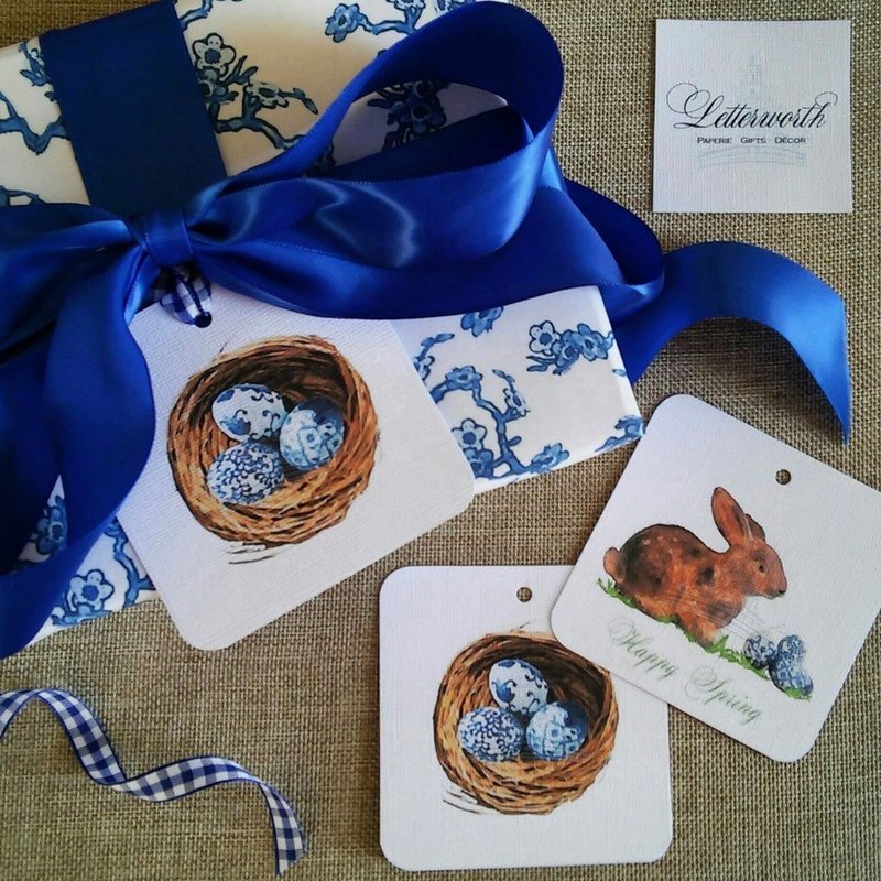 Watercolor Bird Nest Gift Tags by Letterworth (Set of 12)