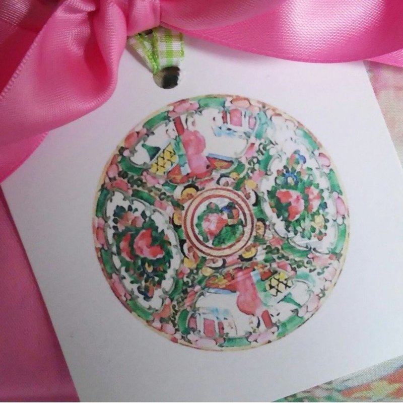 Rose Medallion Watercolor Gift Tags by Letterworth (Set of 12)