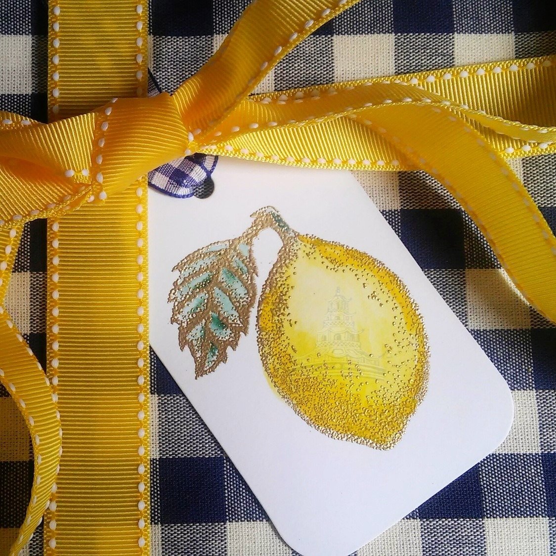Hand-Embossed Lemon Gift Tags by Letterworth (Set of 10)
