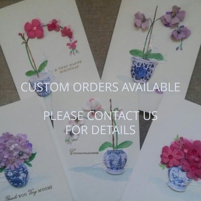 Letterworth Floral Chinoiserie Handmade Greeting Cards Boxed Set (Set of 5)