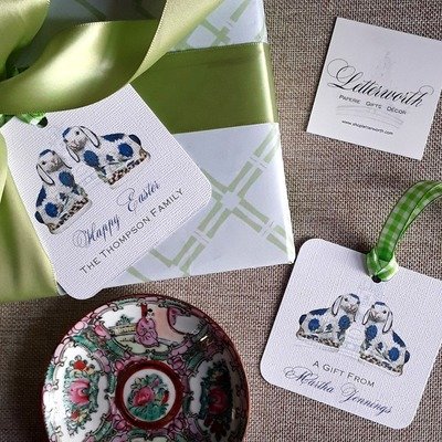 Staffordshire Rabbit Gift Tags by Letterworth (Set of 12)
