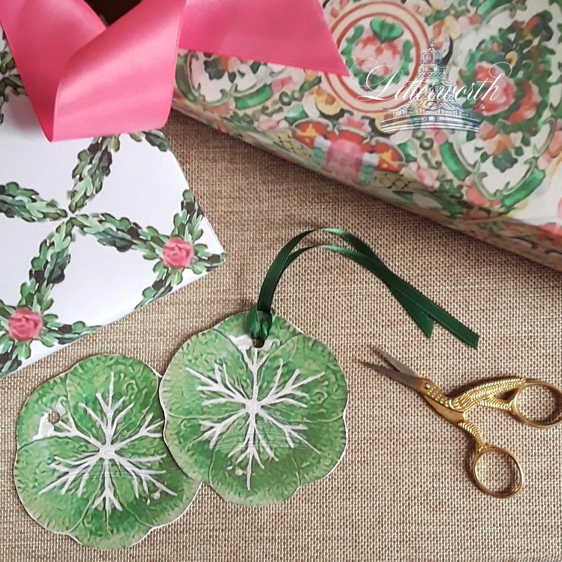 Lettuce or Cabbage Leaf Gift Tags by Letterworth (Set of 8)