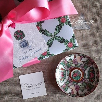 Chinoiserie Rose Topiary Gift Tags by Letterworth (Set of 12)