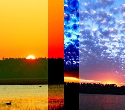 Light from Sunrise and Sunset – Change in the Present Moment