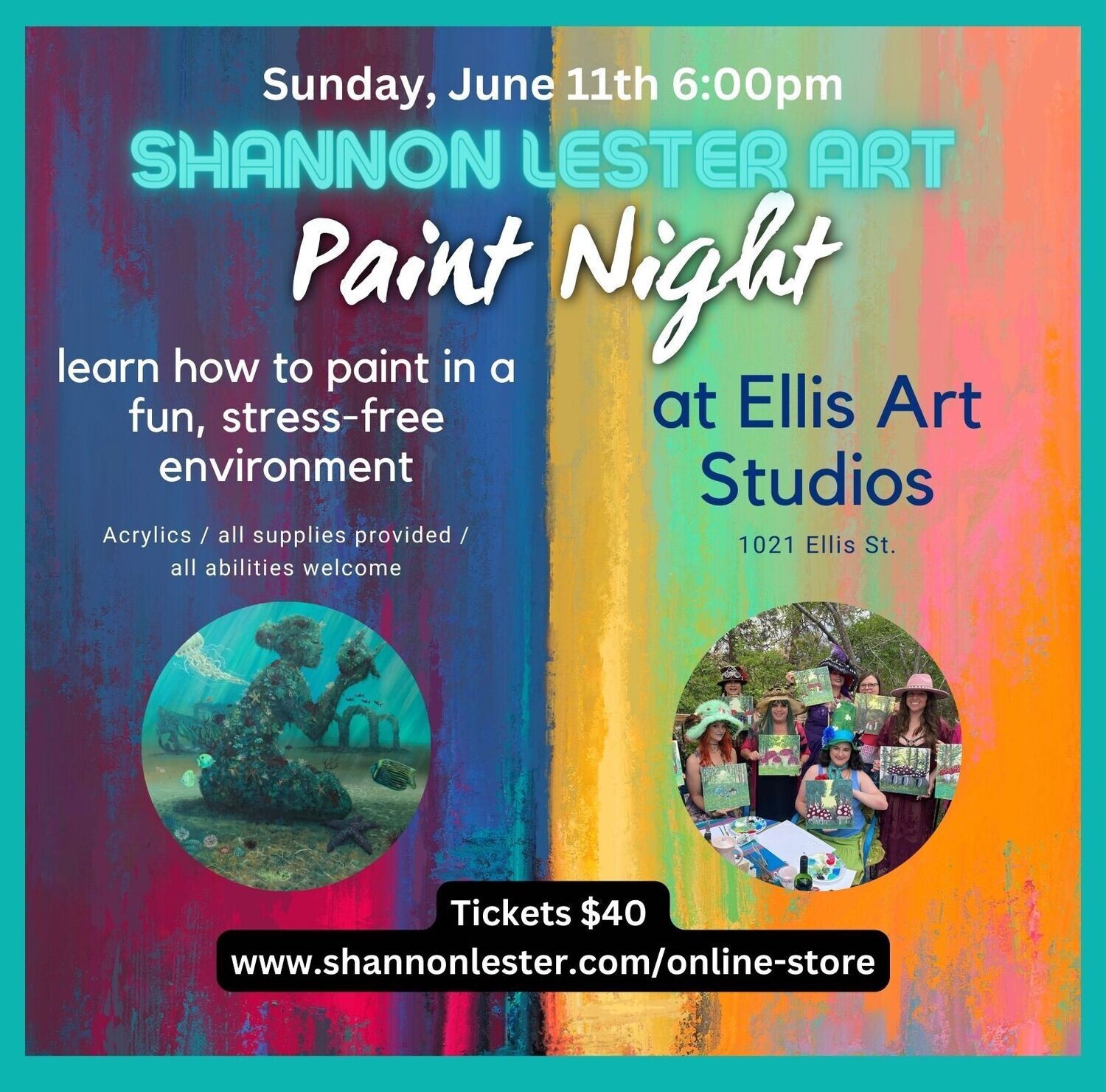 Ellis Art Studios Paint Night Ticket